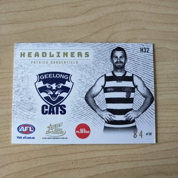 2021 AFL Select Optimum Headliners Patrick Dangerfield Geelong No.84/95