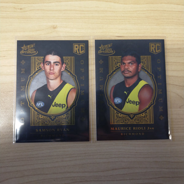 2021 AFL Select Optimum Plus Lot of 4 Richmond Cards