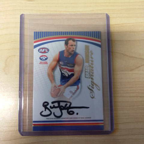 2007 Select Herald Sun Signature Card Brad Johnson Western Bulldogs No.793/1000