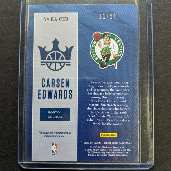 2019-20 Panini Heir Apparent Carsen Edwards Celtics