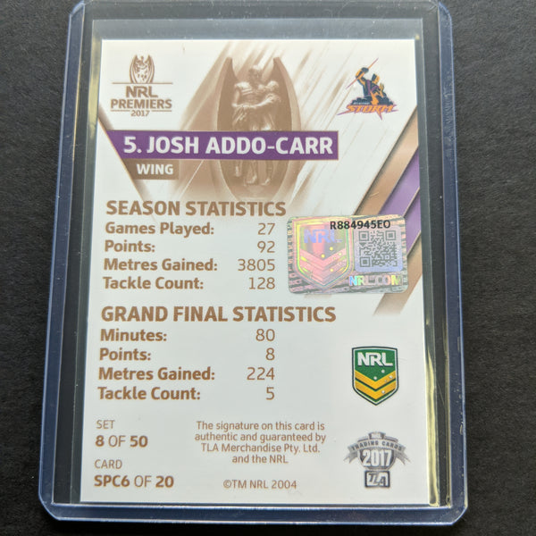 2017 NRL Premiers Josh Addo-Carr signature