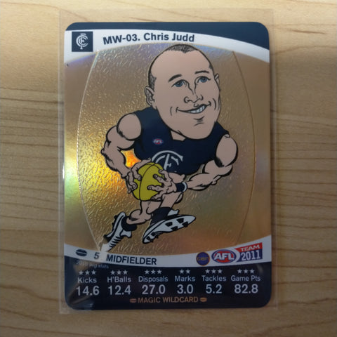 2011 Teamcoach Magic Wildcard Chris Judd Carlton MW-03