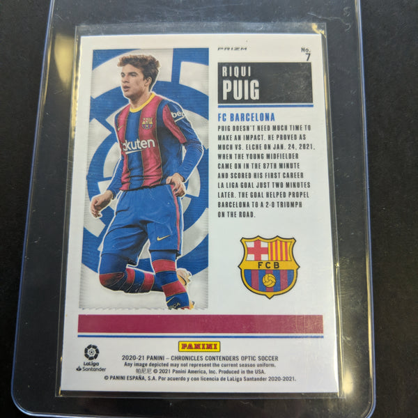 2020-21 Panini chronicles contenders optic soccer Rookie Riqui Puig