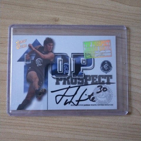 2004 Select Ovation Top Prospect Draft Pick Signature Jarrad Waite Carlton No.282