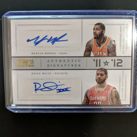 2012-13 Panini National Treasures Playoff Marcus Morris and Royce White