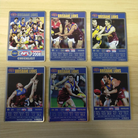 2008 Teamcoach Prize Card Team Set Brisbane