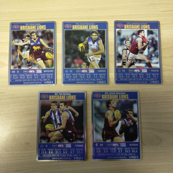 2008 Teamcoach Prize Card Team Set Brisbane