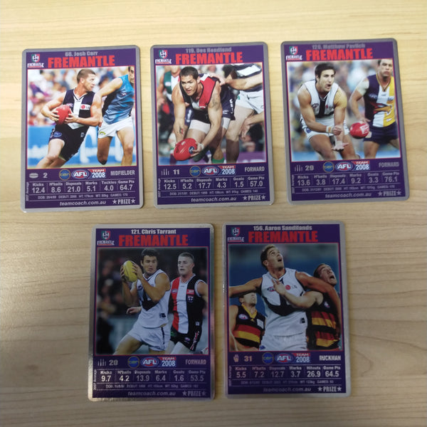 2008 Teamcoach Prize Card Team Set Fremantle