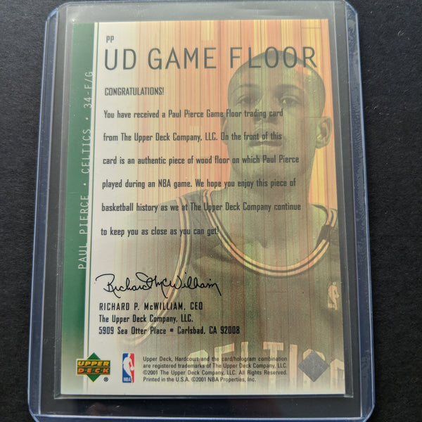 2001-02 Upper Deck game floor Paul Peirce