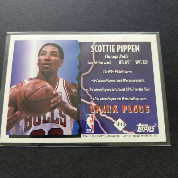 1996 topps Scottie Pippen Spark Plugs