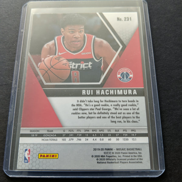 2019-20 Panini Mosaic Rookie Card Rui Hachimura