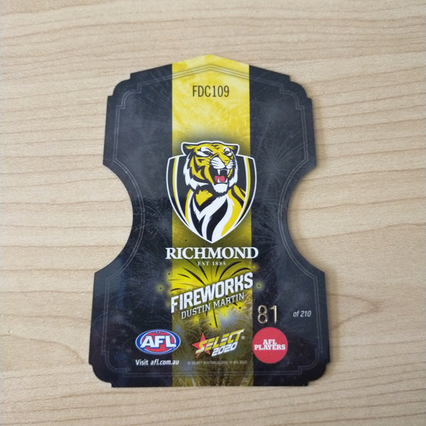 2020 Select Footy Stars Fireworks Dustin Martin Richmond No. 181/210