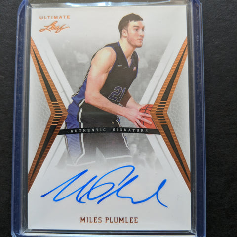 2012 NBA Leaf Ultimate Auto Miles Plumlee Basketball Card