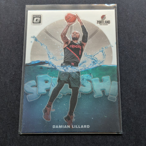 2019-20 NBA Panini Donruss Optic Splash Damian Lillard Basketball Card