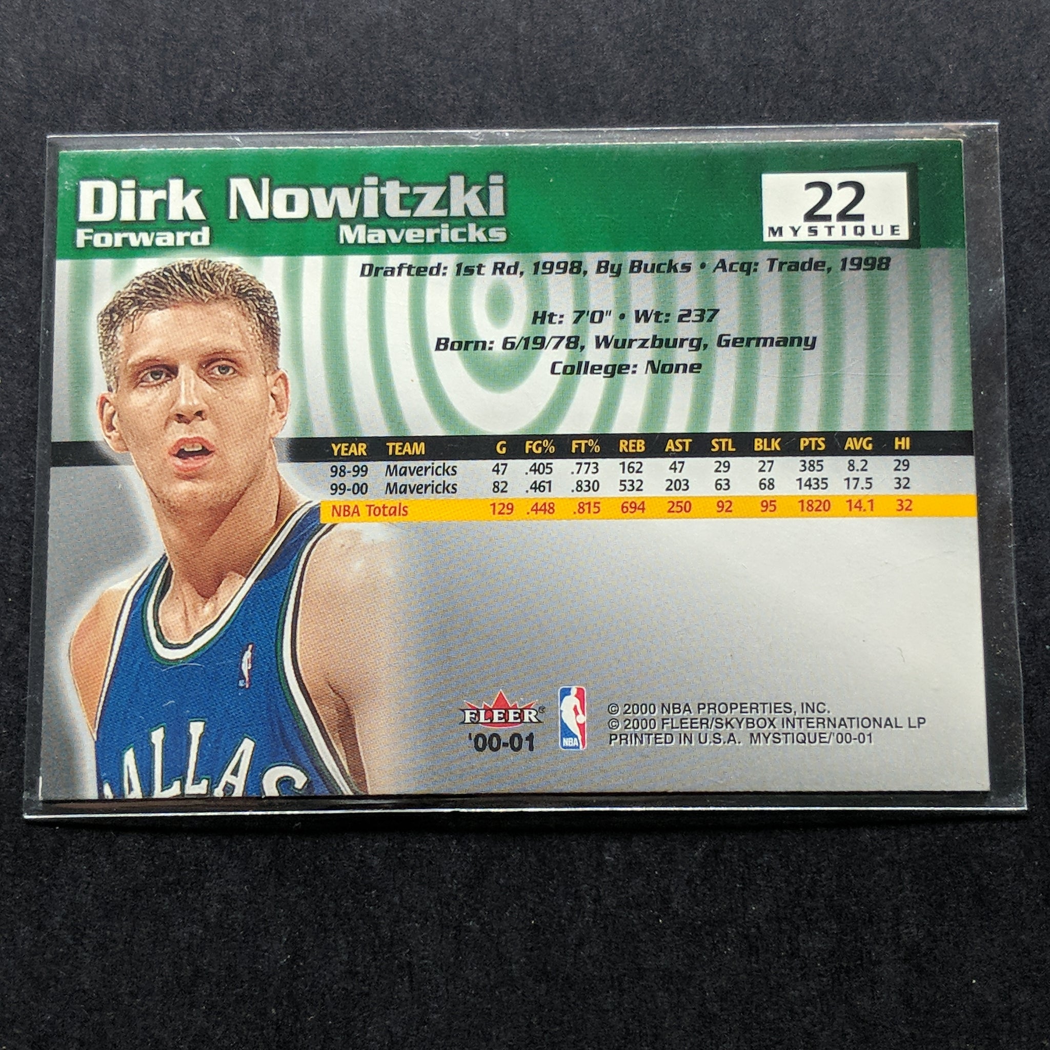 NBA DIRK NOWITZKI サインカード 00-01 Fleer Autographics #43 ダーク・ノビツキー