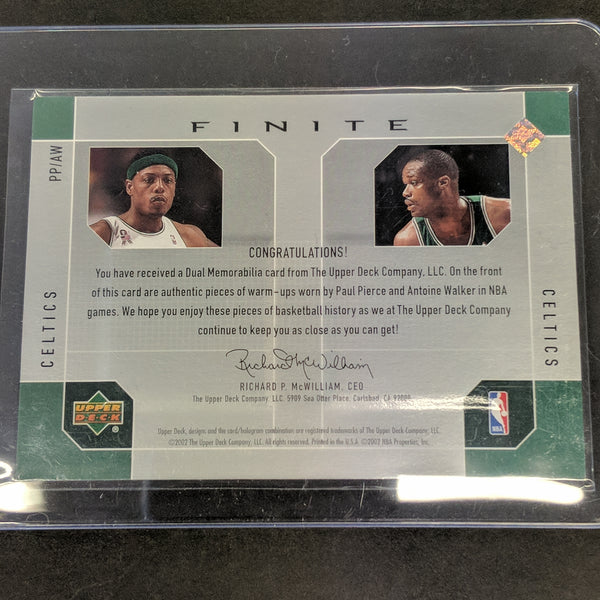 2002 Upper Deck Finite Paul Pierce and Antoine Walker