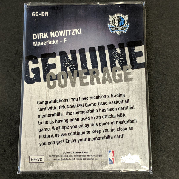 2008-09 NBA Fleer Genuine Coverage Dirk Nowitzki Dallas Mavericks