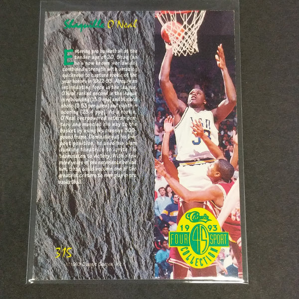 Classic Games 1993 Four Sports Shaquille O'Neal NBA Basketball Card