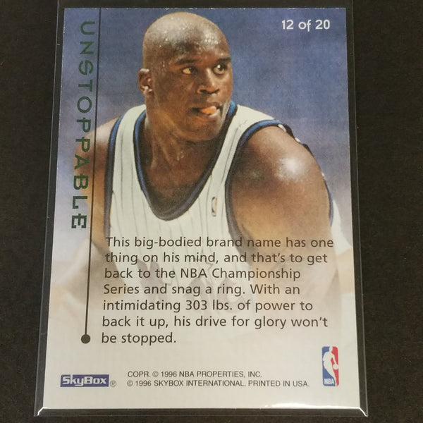 1996 Skybox Unstoppable Shaquille O'Neal NBA Basketball Card