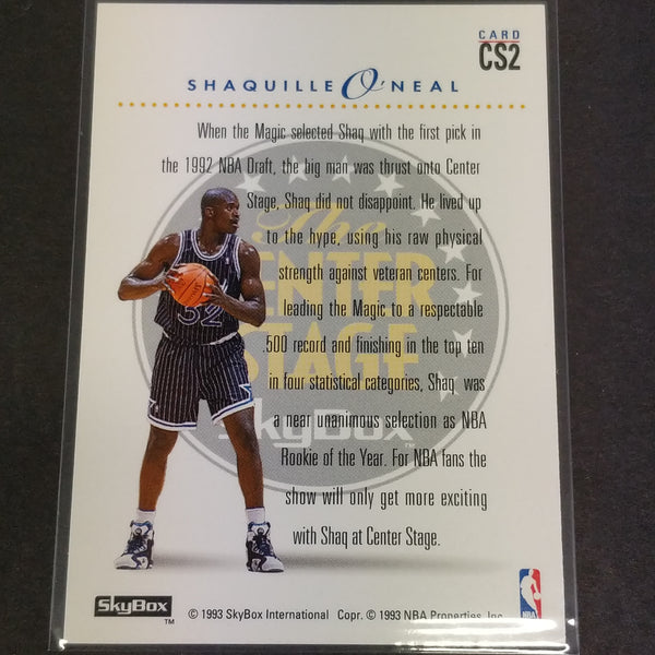 1993 Skybox The Centre Stage Shaquille O'Neal NBA Basketball Card