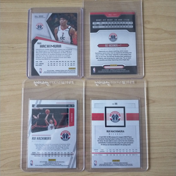 2020 Panini Rui Hachimura Washington Wizards Rookie Cards x 7