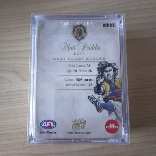 2015 Select Honours 2 Brownlow Sketch Set Complete Set of 50 Cards