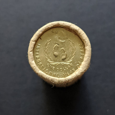 Australia 1986 Royal Australian Mint $1 Year of Peace Mint Roll