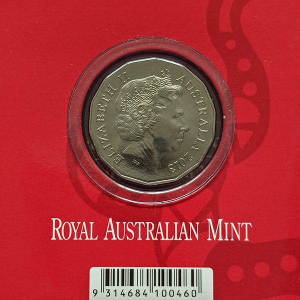 Australia 2013 Royal Australian Mint Fifty Cents 50c Lunar New Year of the Snake Tetra-Decagonal Uncirculated Coin