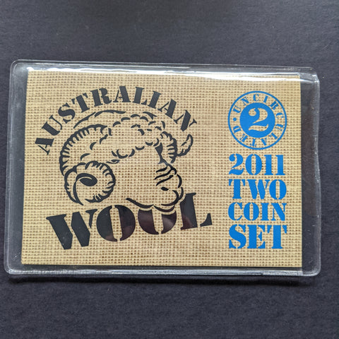 Australia 2011 Royal Australian Mint Wool 2 Coin Uncirculated Set
