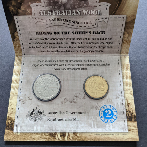 Australia 2011 Royal Australian Mint Wool 2 Coin Uncirculated Set