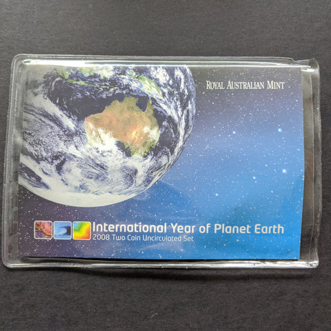 Australia 2008 Royal Australian Mint International Year of Planet Earth 2 Coin Uncirculated Set