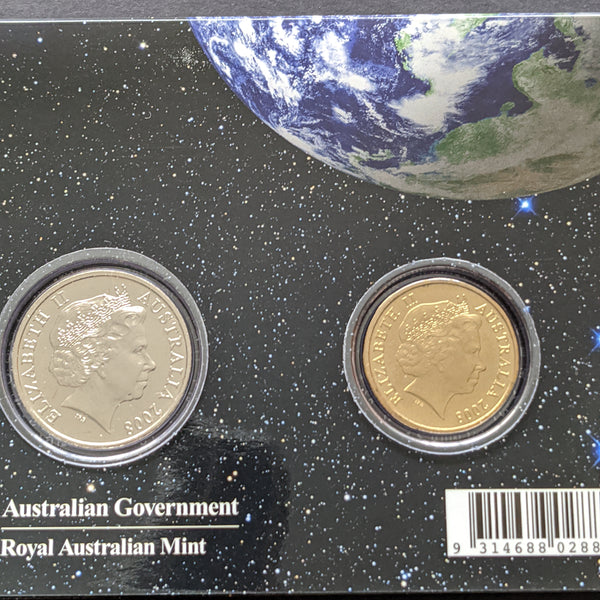 Australia 2008 Royal Australian Mint International Year of Planet Earth 2 Coin Uncirculated Set