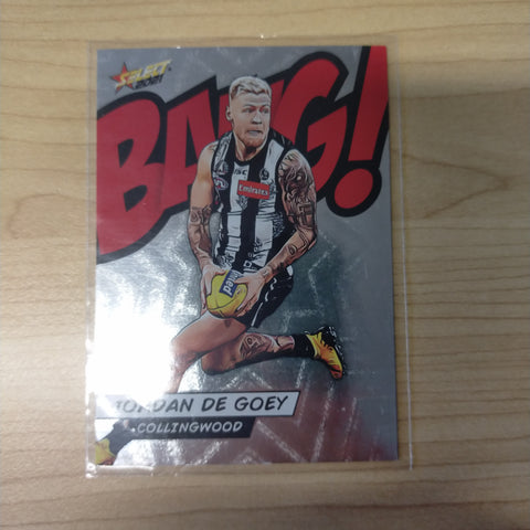 2021 AFL Select Footy Stars Bang Card Jordan De Goey Collingwood No.126/210