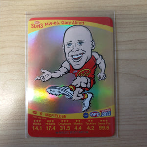 2011 Teamcoach Magic Wildcard Printing Error Card Gary Ablett Gold Coast Suns