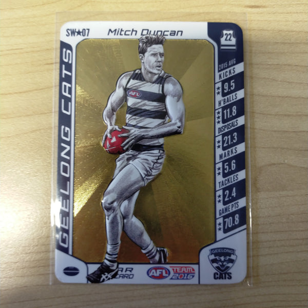 2016 AFL Teamcoach Star Wildcard Mitch Duncan Geelong SW-07