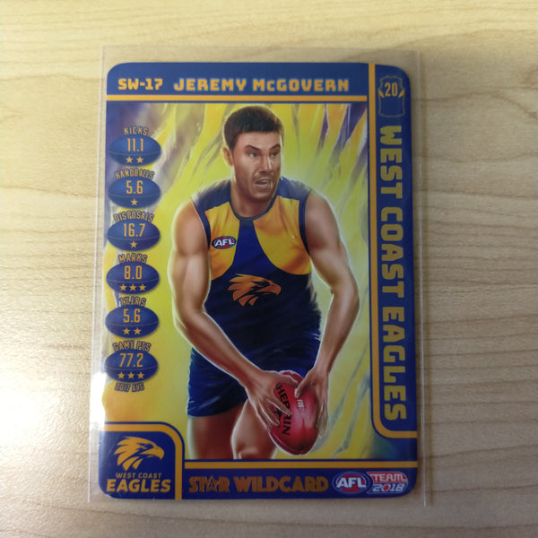 2018 Teamcoach Star Wildcard Jeremy McGovern West Coast SW-17