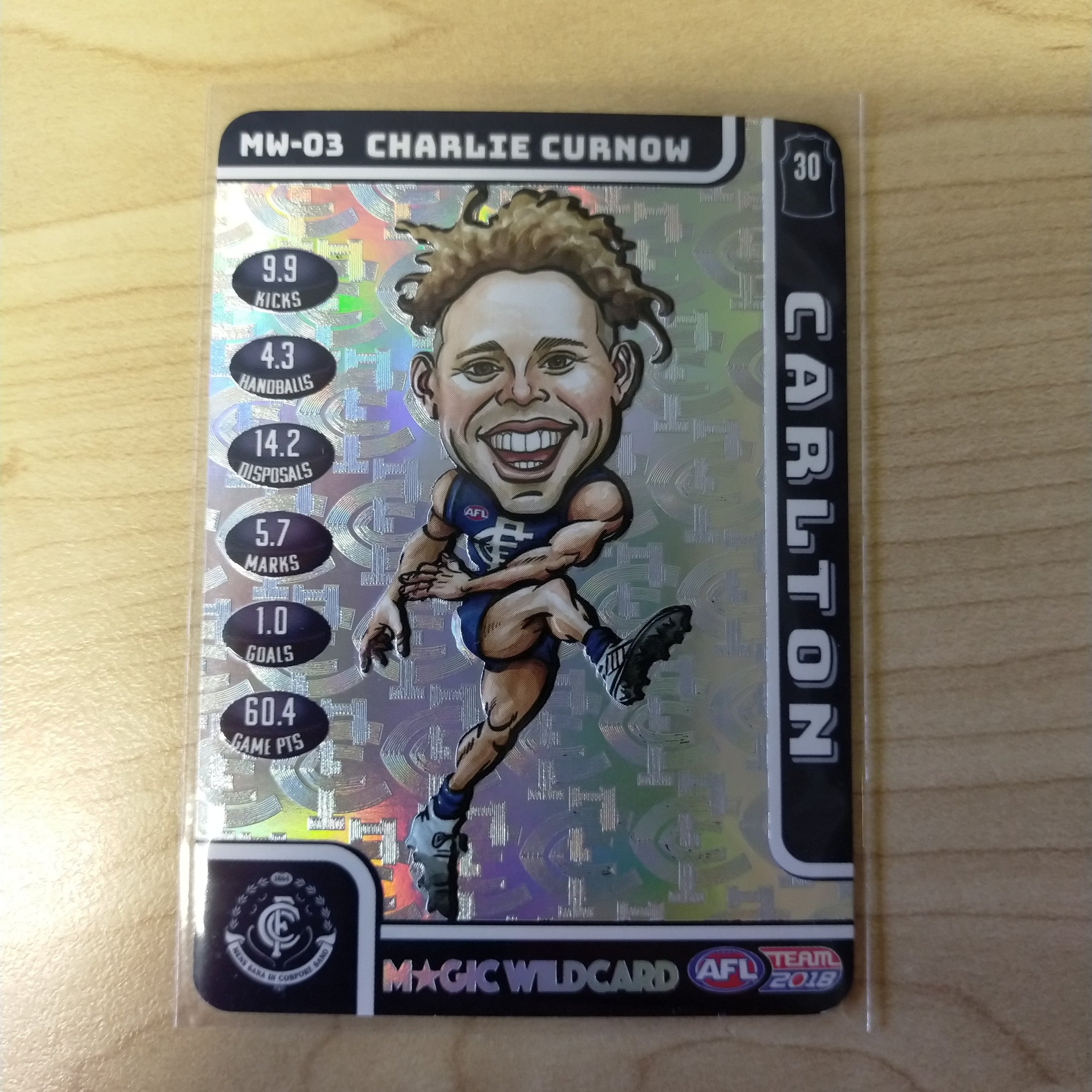 2018 Teamcoach Magic Wildcard Charlie Curnow Carlton MW-03