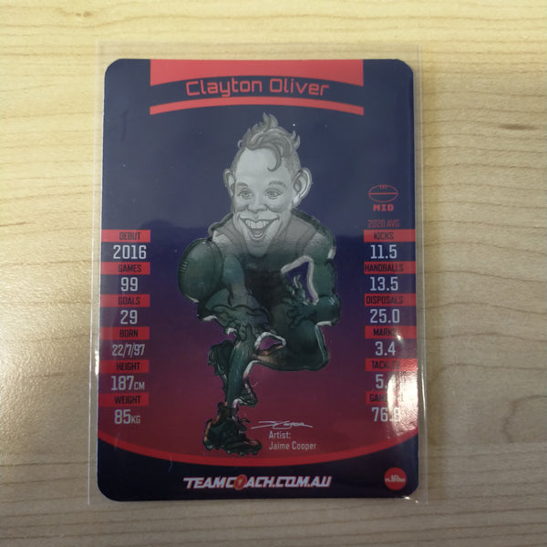 2021 AFL Teamcoach Magic Wildcard Clayton Oliver Melbourne MW-11
