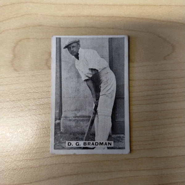 Sweetacres Champion Chewing Gum Don Bradman Prominent Cricketers Cricket Cigarette Card No.47