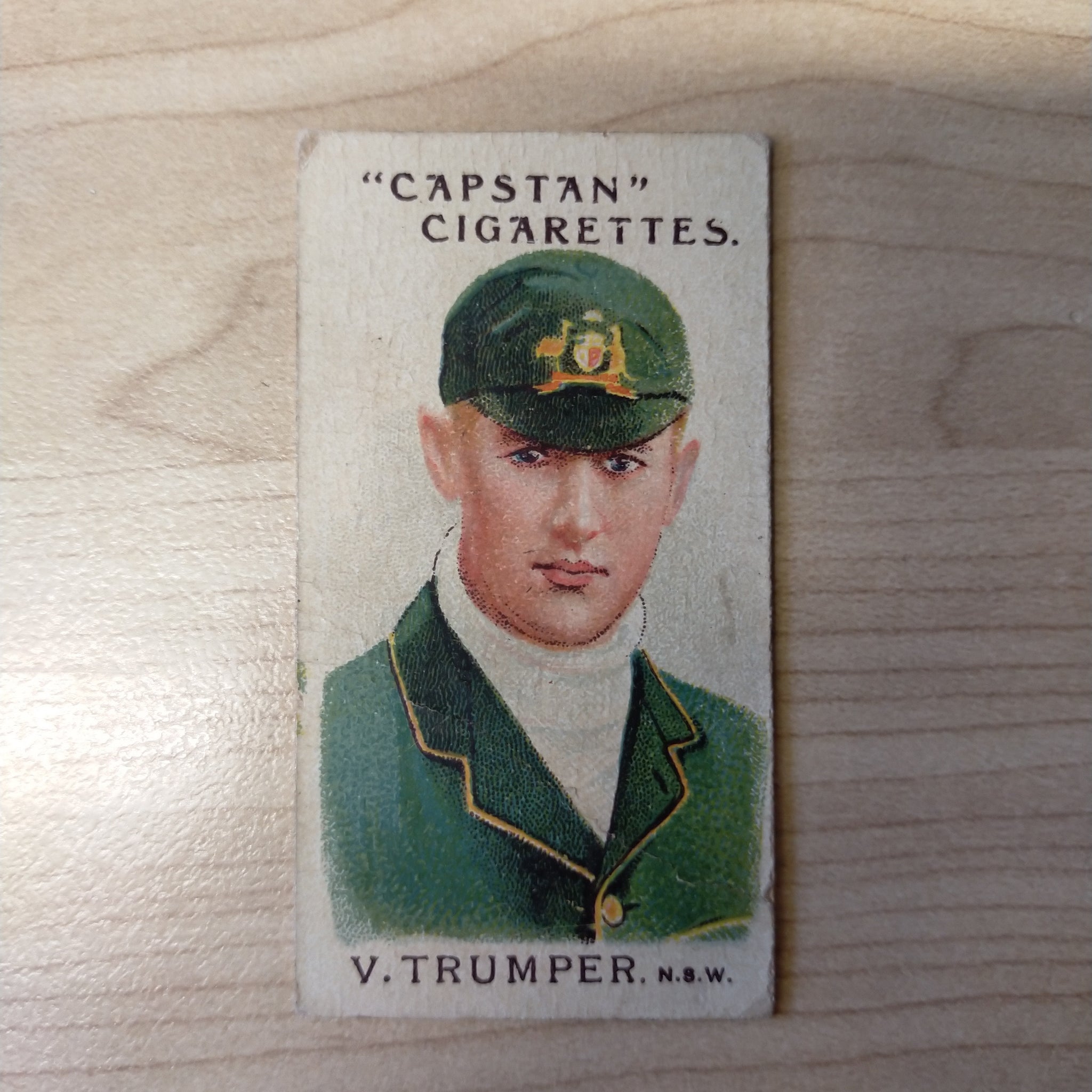 Cricket 1907 Capstan Cigarettes Victor Trumper NSW Prominent Australian and English Cricketers Cigarette Card No.4