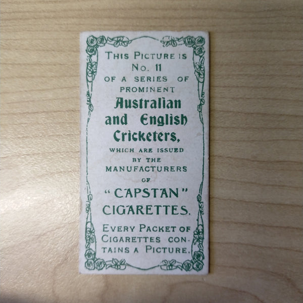 Cricket 1907 Capstan Cigarettes M A Noble NSW Prominent Australian and English Cricketers Cigarette Card No.11