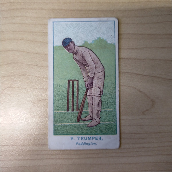 Will's Capstan Cigarettes V Trumper Paddington Club Cricketers Blue Back Cricket Cigarette Card