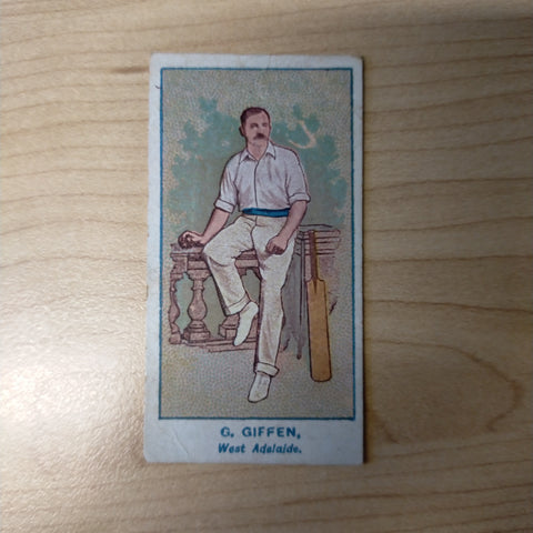 Will's Capstan Cigarettes G Giffen West Adelaide Green Back Club Cricketers Cricket Cigarette Card