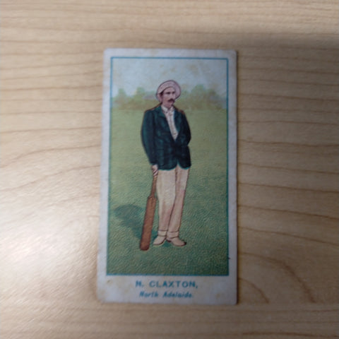 Will's Capstan Cigarettes N Claxton North Adelaide Green Back Club Cricketers Cricket Cigarette Card