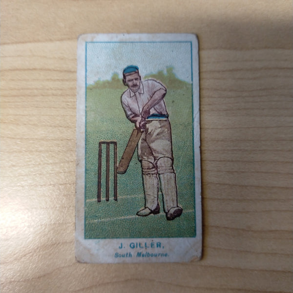 Will's Capstan Cigarettes J Giller South Melbourne Green Back Club Cricketers Cricket Cigarette Card