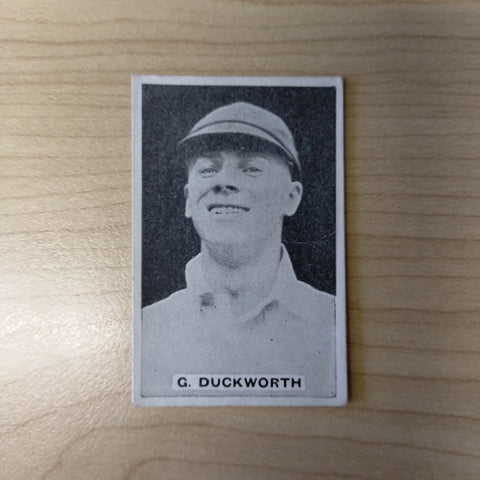 Sweetacres Champion Chewing Gum G Duckworth Test Match Records Cricket Cigarette Card No.7