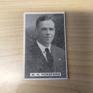 Sweetacres Champion Chewing Gum W H Ponsford Test Match Records Cricket Cigarette Card No.8