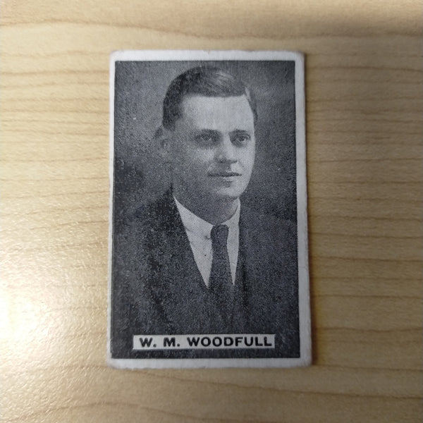 Sweetacres Champion Chewing Gum W M Woodfull Test Match Records Cricket Cigarette Card No.17