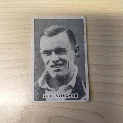 Sweetacres Champion Chewing Gum H C Nitschke Test Match Records Cricket Cigarette Card No.30