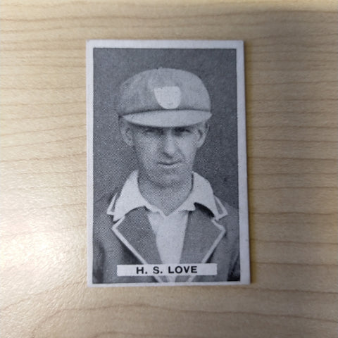 Sweetacres Champion Chewing Gum H S Love Prominent Cricketers Cricket Cigarette Card No.40